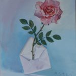 Rose peinture