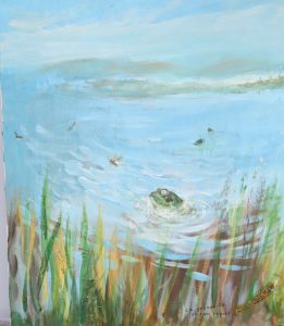 grenouille peinture